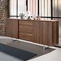 Sideboard Walnussholzfurnier Verchromter Stahl 1