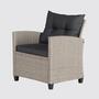 Outdoor Loungesessel Polyrattan Beige 0