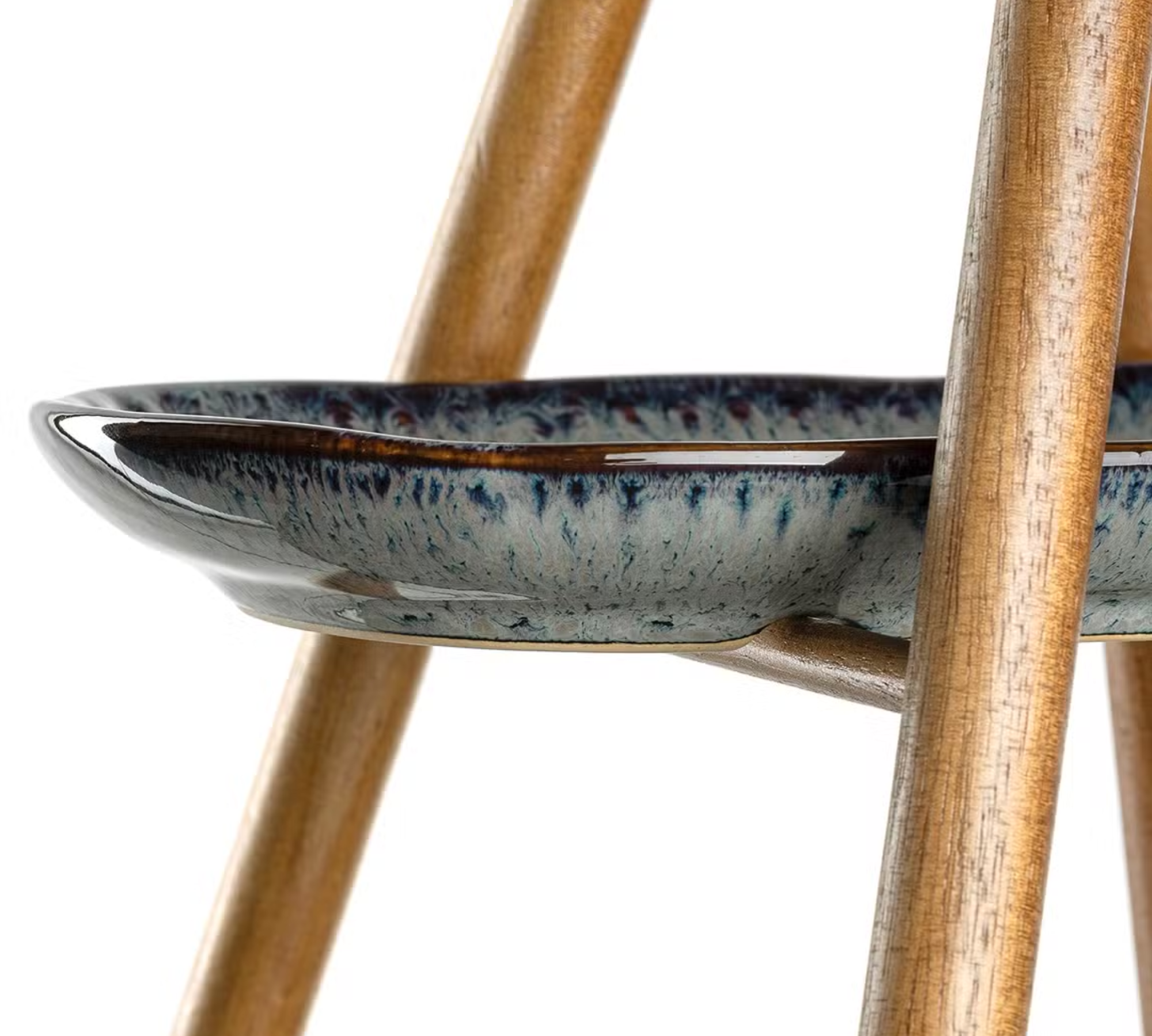 Matera Etagere Keramik Akazienholz Grau 3