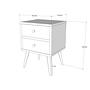 Malmo Nightstand Wood Veneer White 5