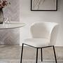 Chair Grotai Bouclé Set of 2 White Black 2