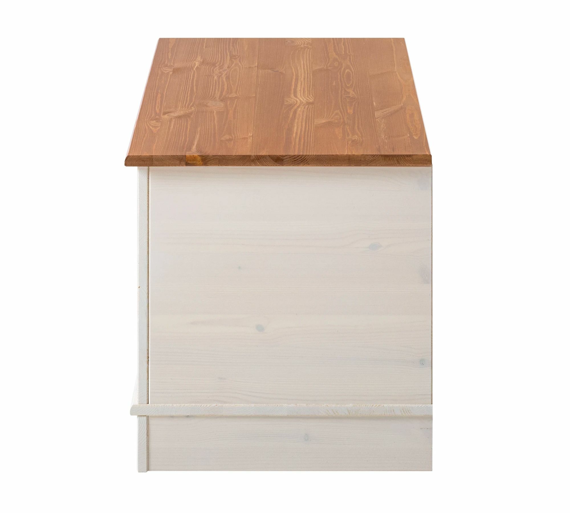 Garderobenbank Kiefernholz Weiß Honig 2