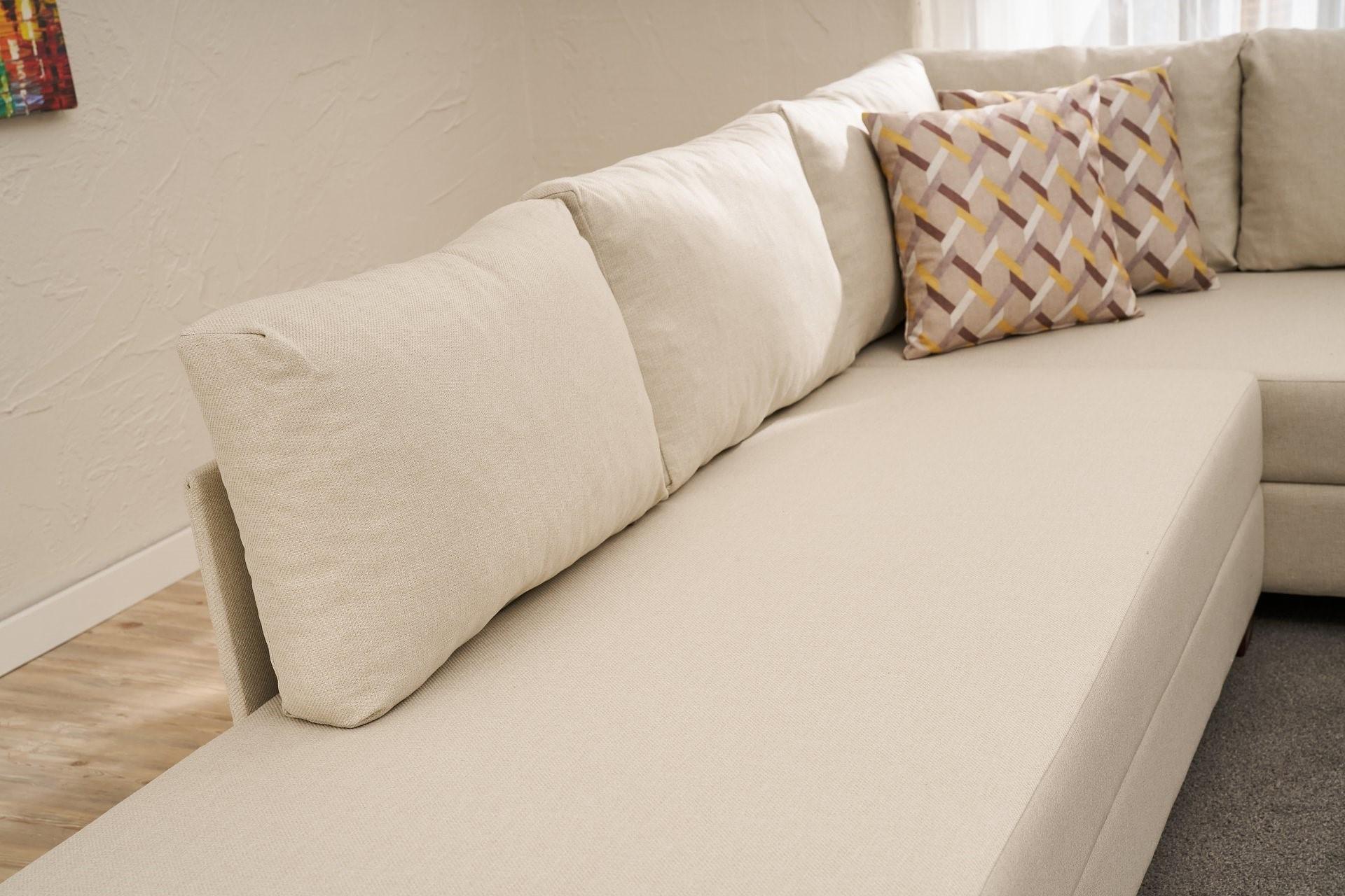 Aly Schlafsofa Récamiere Links Baumwolle Creme 6