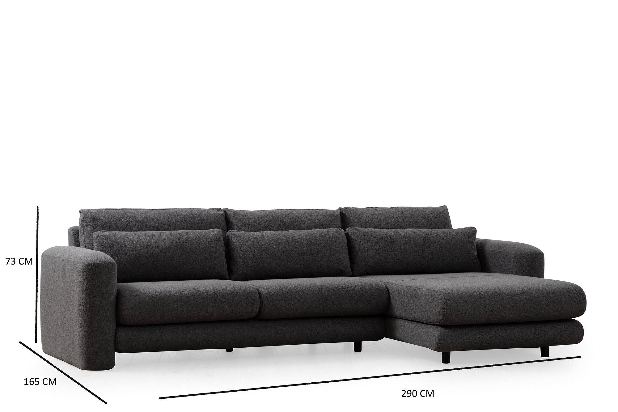 Lily Ecksofa Rechts Grau 9