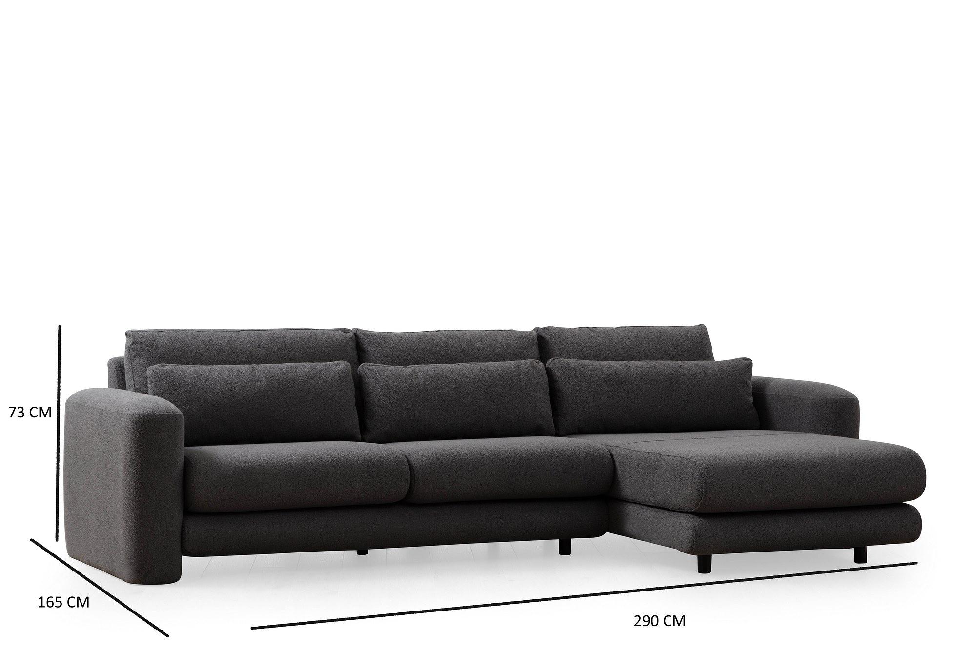 Lily corner sofa right grey 9