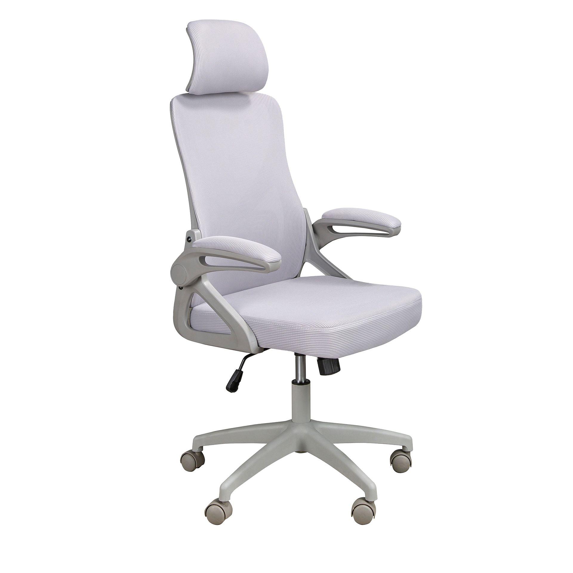 Swiveling office chair fabric gray 0