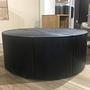 Eco 2 Vulcano Couchtisch mit Rollen Schwarz Ø 90cm 1