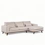 Ecksofa Japandi 3-Sitzer Rechts Beige 5