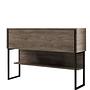 Luxe Sideboard Holz Schwarz Walnuss 0