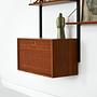 Modulregal Teakholz Braun 1960er Jahre 6