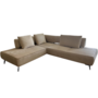 Sofa Récamiere Links Samt Creme 0