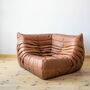 Togo Lounge Set 5-piece. Smooth Leather Folk Brown 4