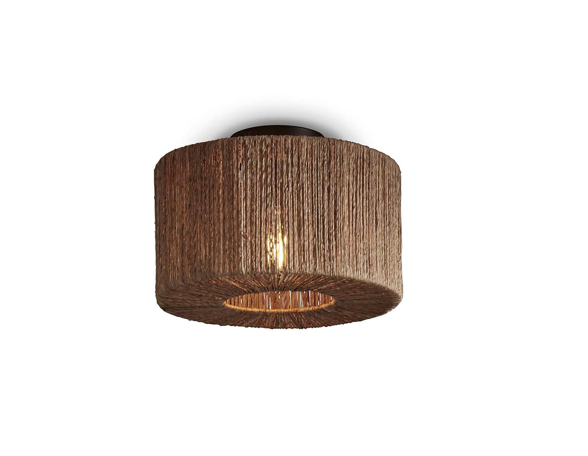 Deckenleuchte Iguazu Typ D Beige Eisen Jute 3