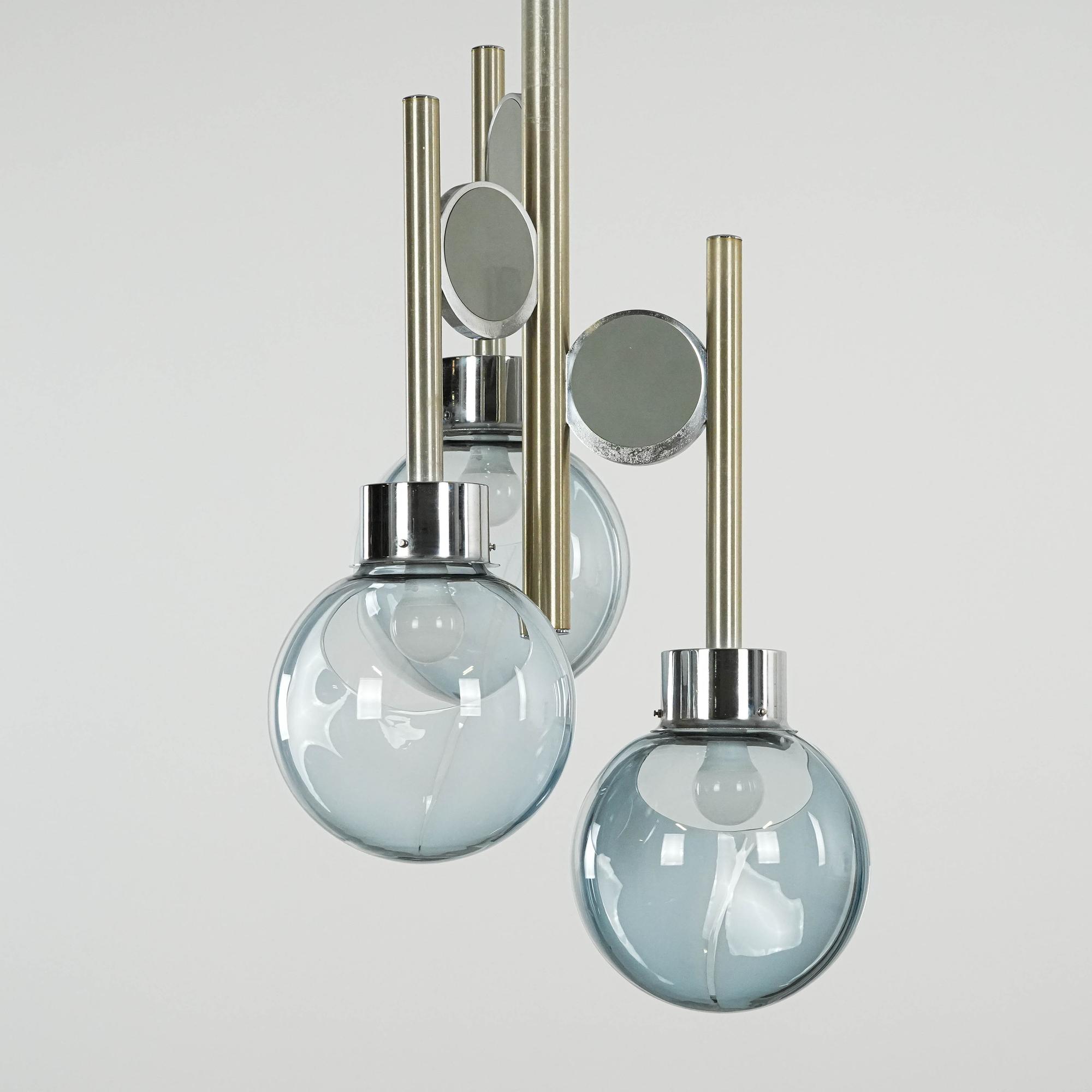Space Age Chandelier Murano Glass 1970s 1