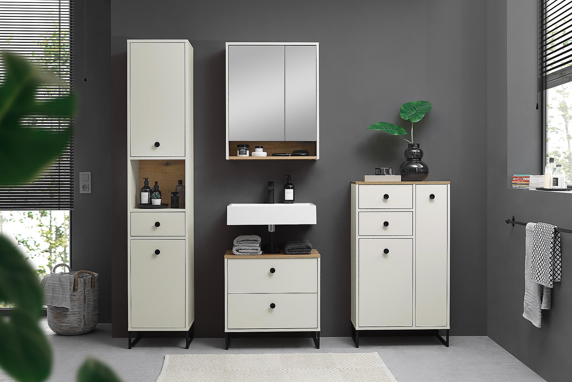 Mirror Cabinet Atuabo Oak Evoke Cashmere Decor 2