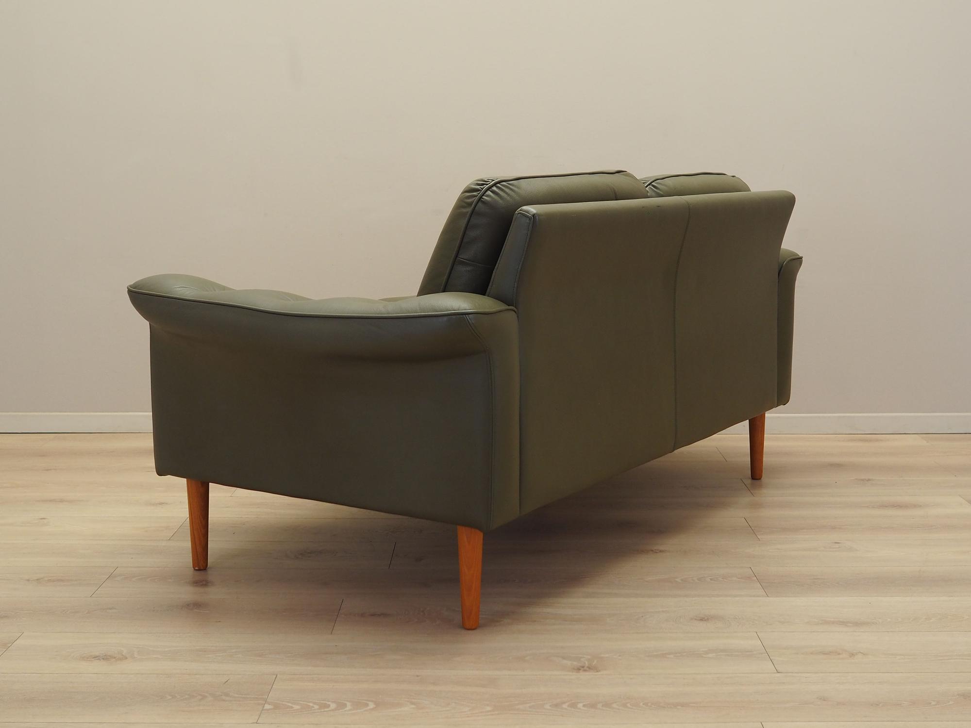 Sofa Leder Grün 1970er Jahre 5