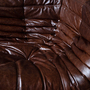 Togo Armchair High Gloss Leather Dark Brown 6