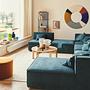 Dane 1-Sitzer Eckmodul Links Sorrento Steel Blue 5