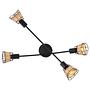 Lendum III Ceiling light Iron Rattan 4-light 3