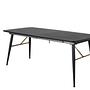 Gold Extendable table 180x85x76 Black Veneer Brass details 2