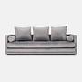 Kopenhaga Sofa 3-Sitzer Velour Silber 1