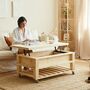 Meike Couchtisch Holz Metall Kiefer 0