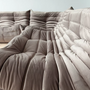 Togo Set Lounge 5 pezzi Velluto Grigio caldo 9