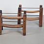 Vintage Weinregal Holz Braun 1960er Jahre 1