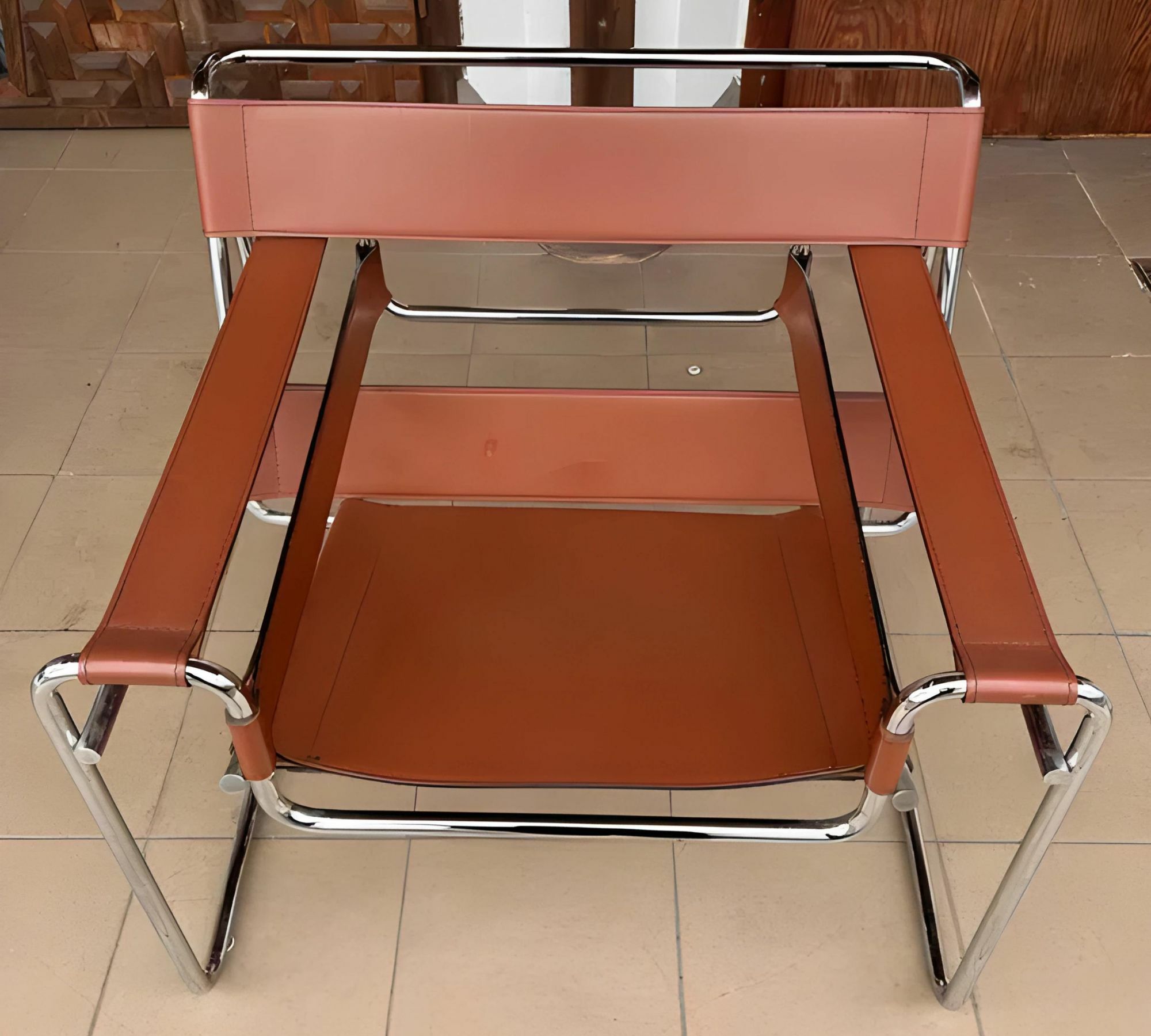 Vintage Marcel Breuer Wassily Chair Braun 1980er Jahre 4