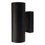 2-Flammig Wandleuchte Tin Double Aluminium Schwarz 1