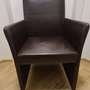 8x Jason 1420 Esszimmerstuhl Leder Metall Braun 1