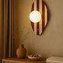 Push Wall Lamp Travertine Red 0