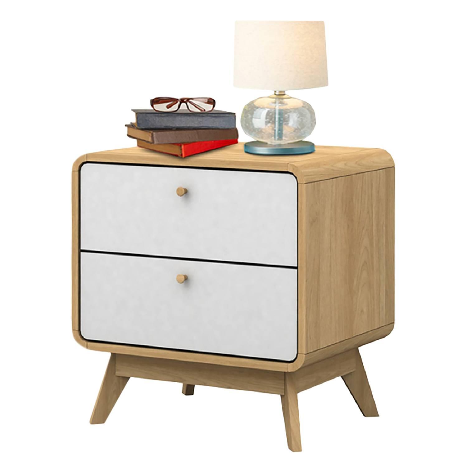 Nightstand Woodmoor Oak White 2