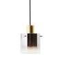 Pendant lamp 1-light smoked glass aluminum 1