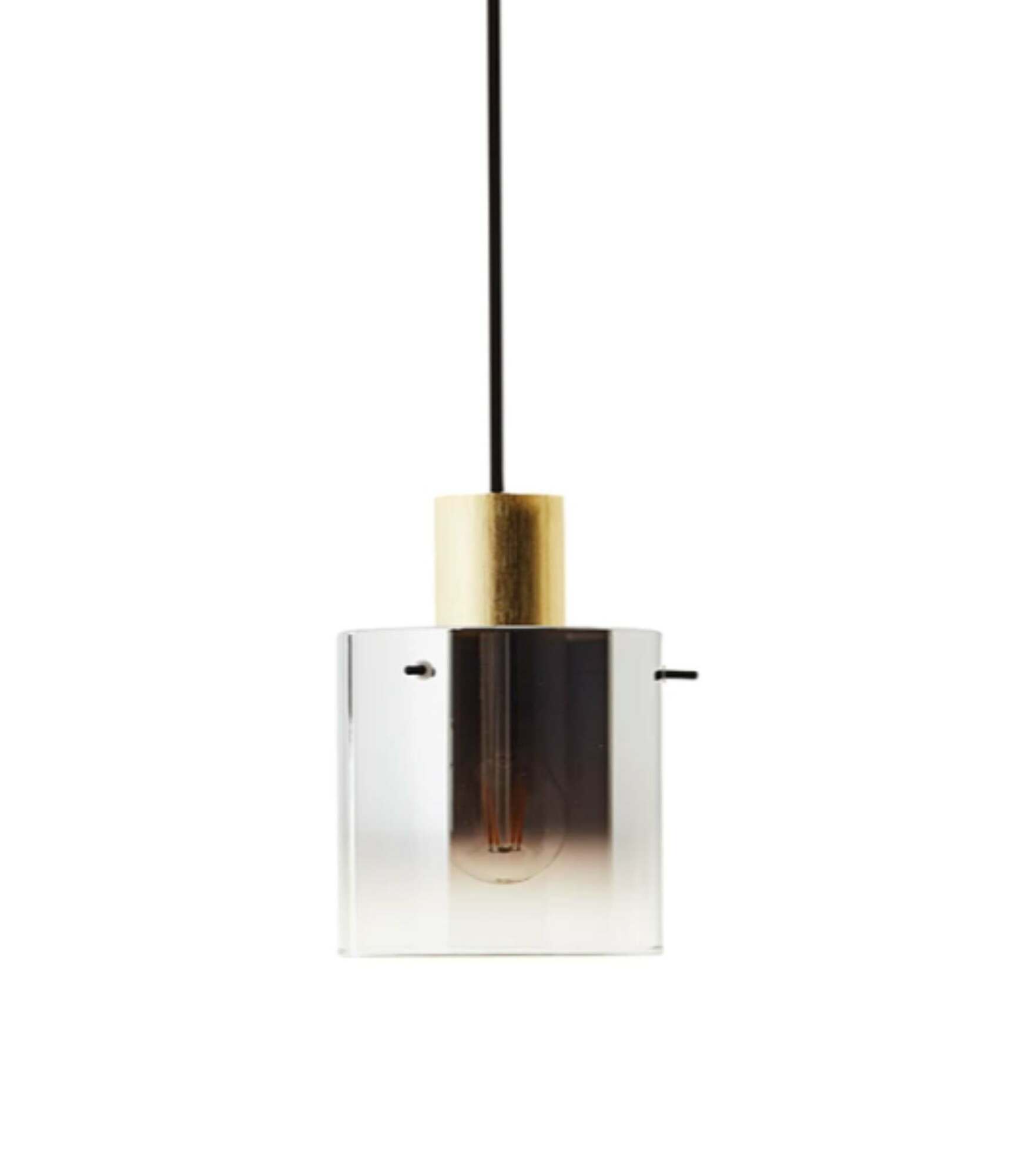 Pendant lamp 1-light smoked glass aluminum 1