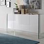 3058 Sideboard Glas Weiß 1