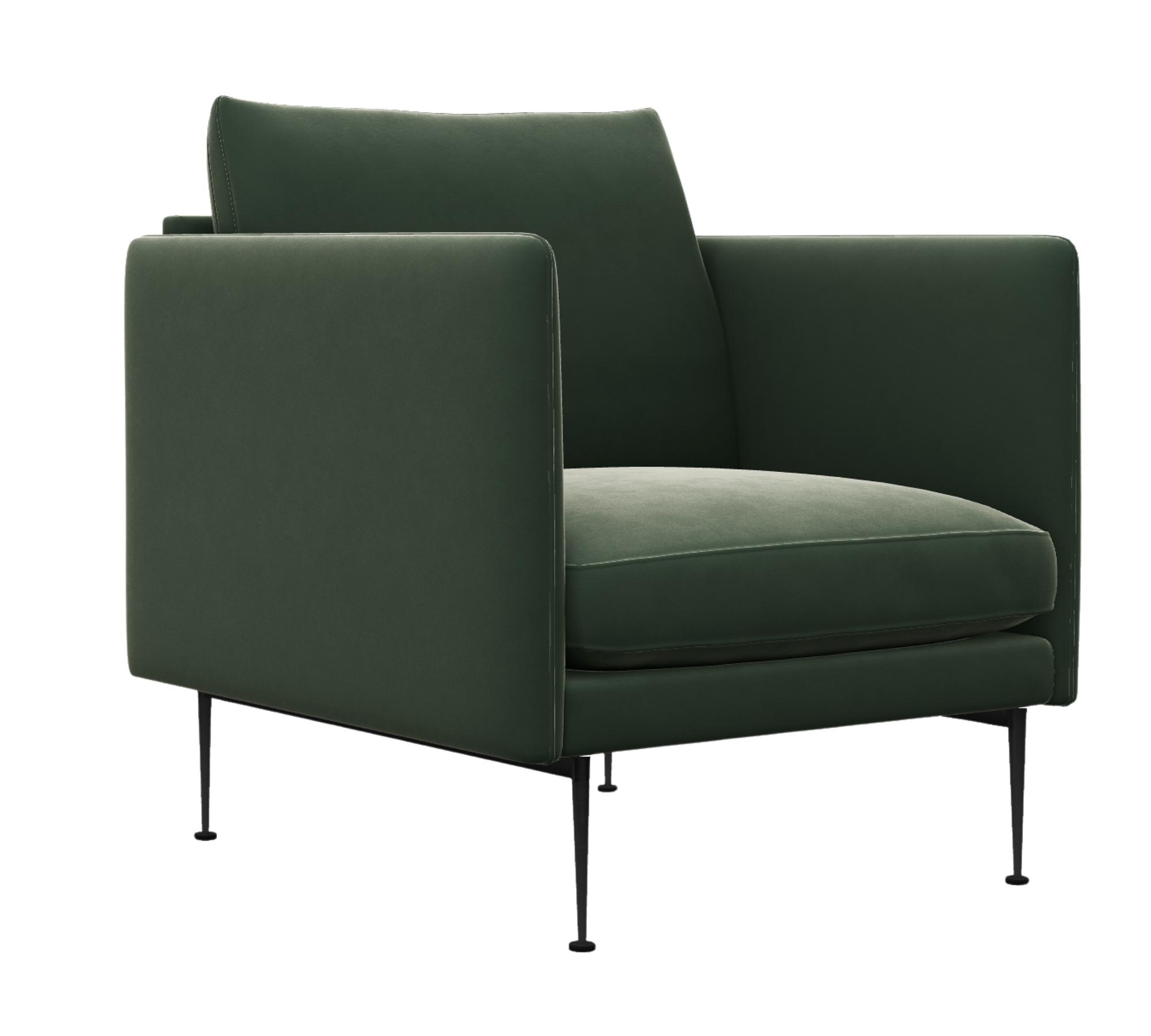 Flamingo armchair velvet Solemio dark green 70 0