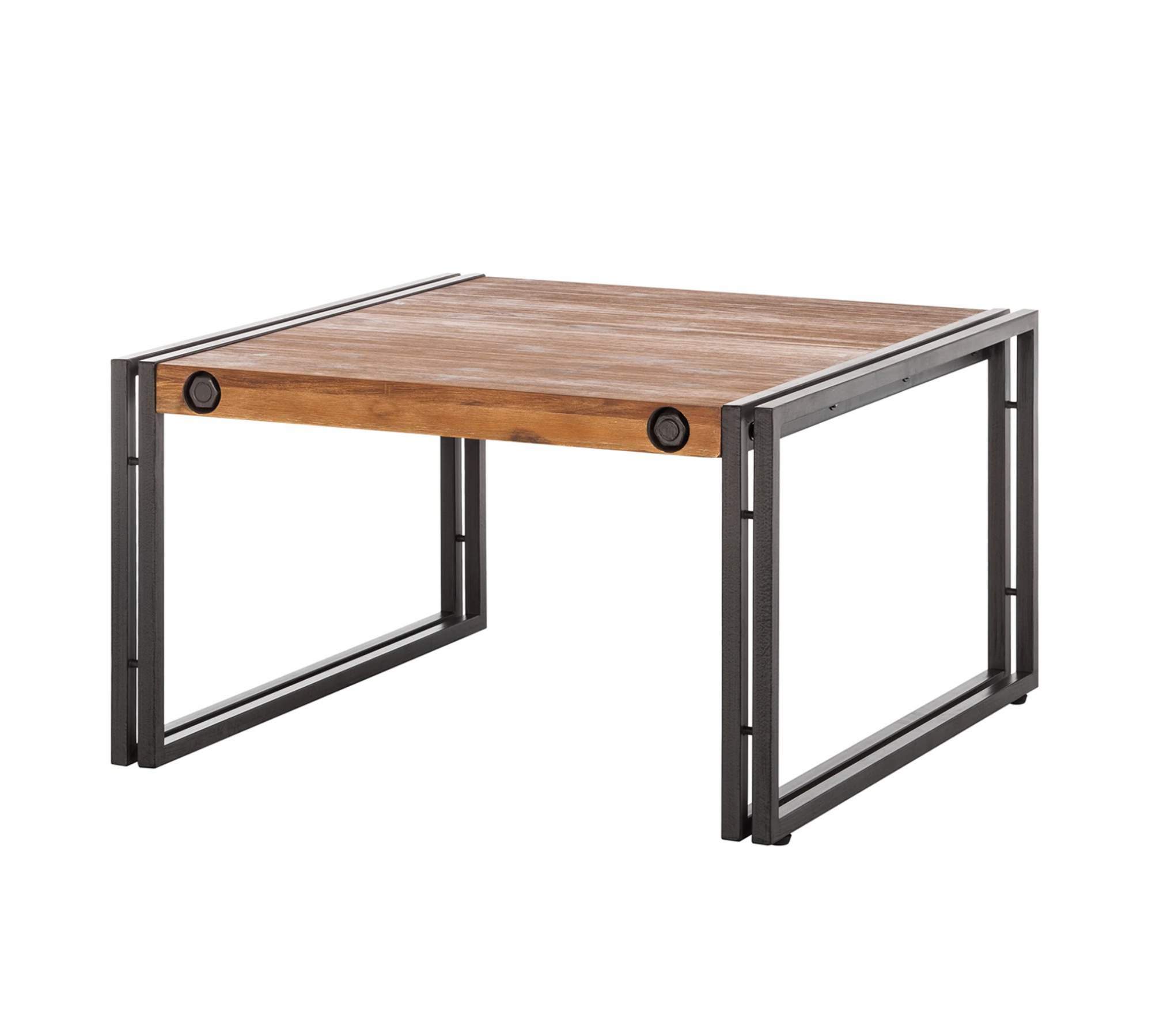 Couchtisch Massivholz Metall Schwarz 0