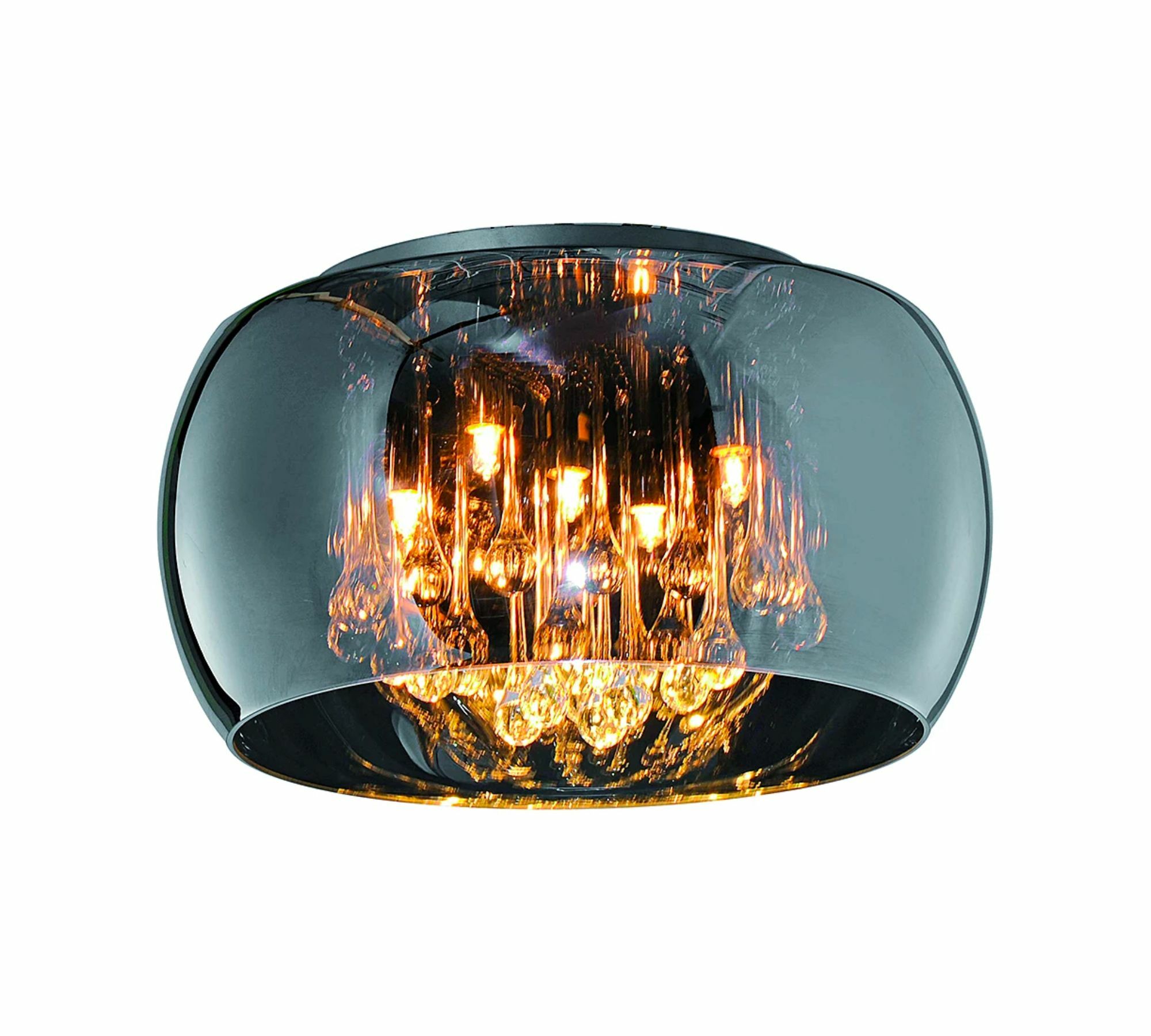 Deckenleuchte Lichtfeuer Glas Metall Chrom 0