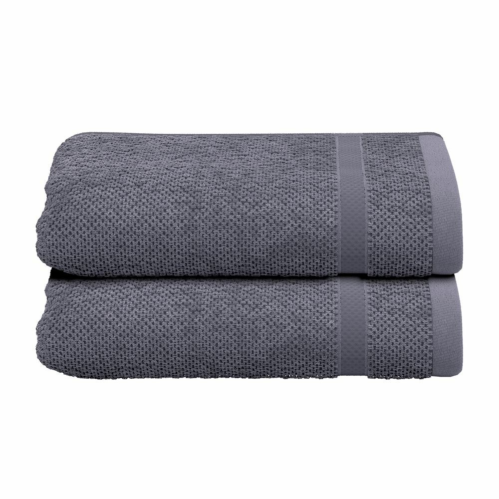 2x Gästehandtuch Grau Öko-Tex Standard 100 0