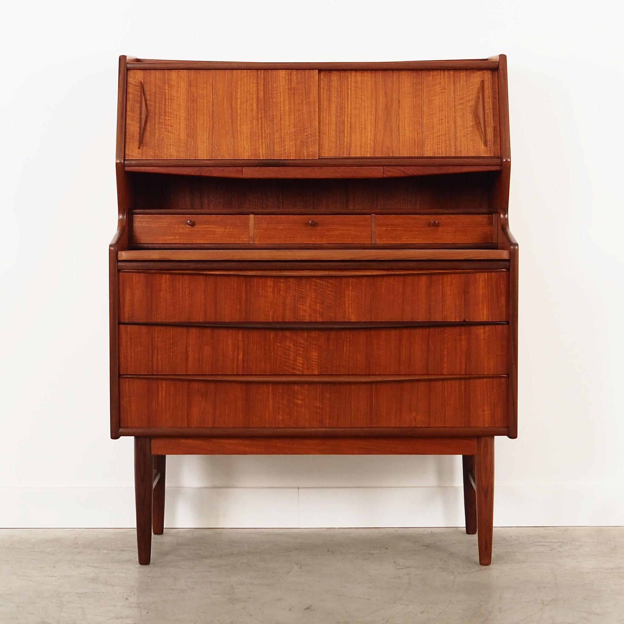 Secretary Teak wood 1970s 1