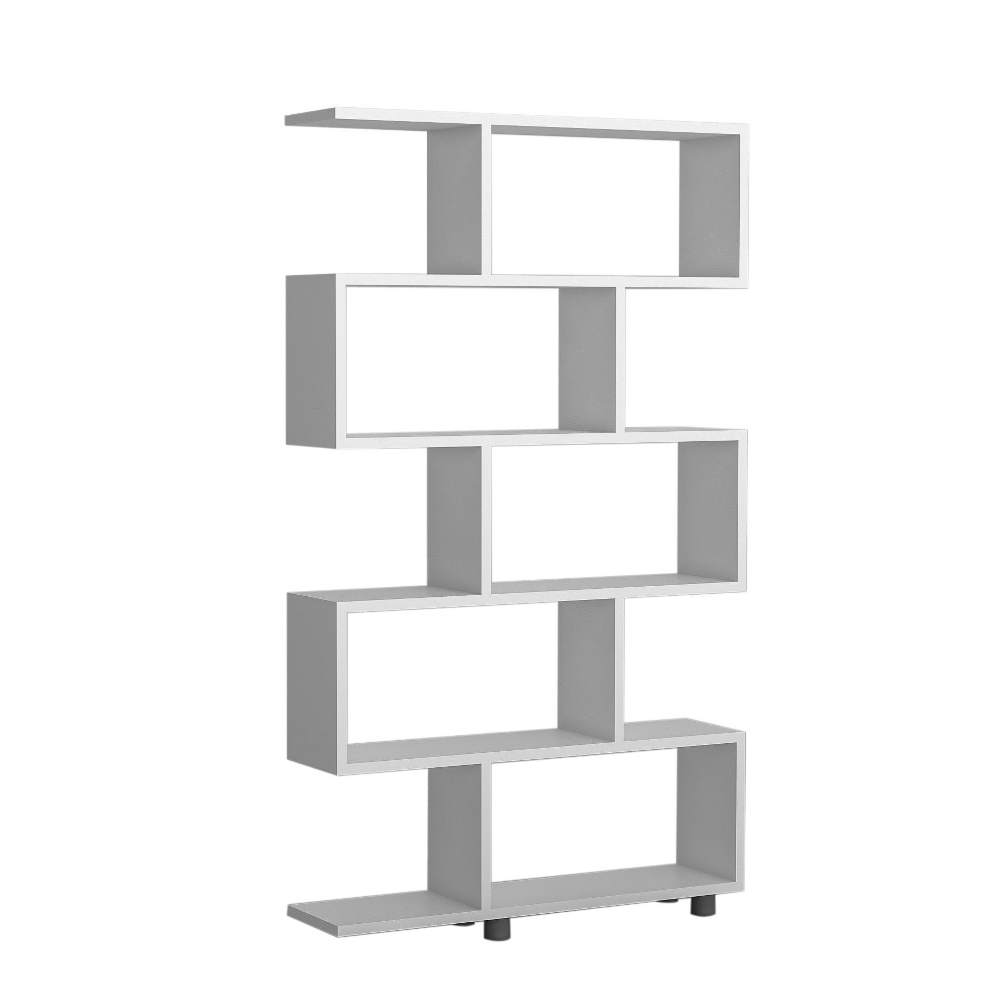 Elif Bookshelf Wood Veneer White 3