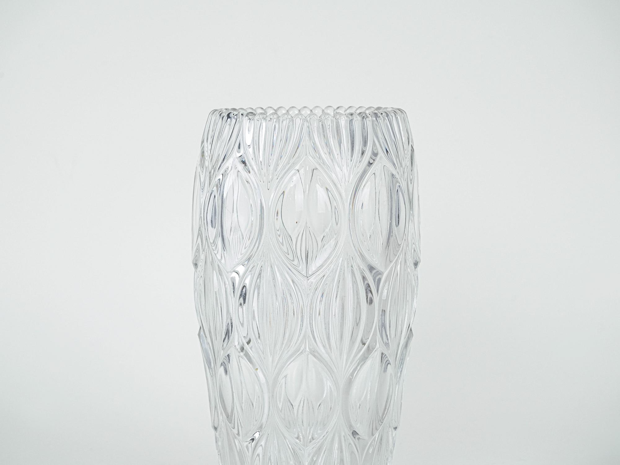 Kristallvase Transparent 1960er Jahre 4