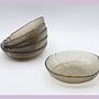 6x Vintage Schale Rauchglas 1980er Jahre 2