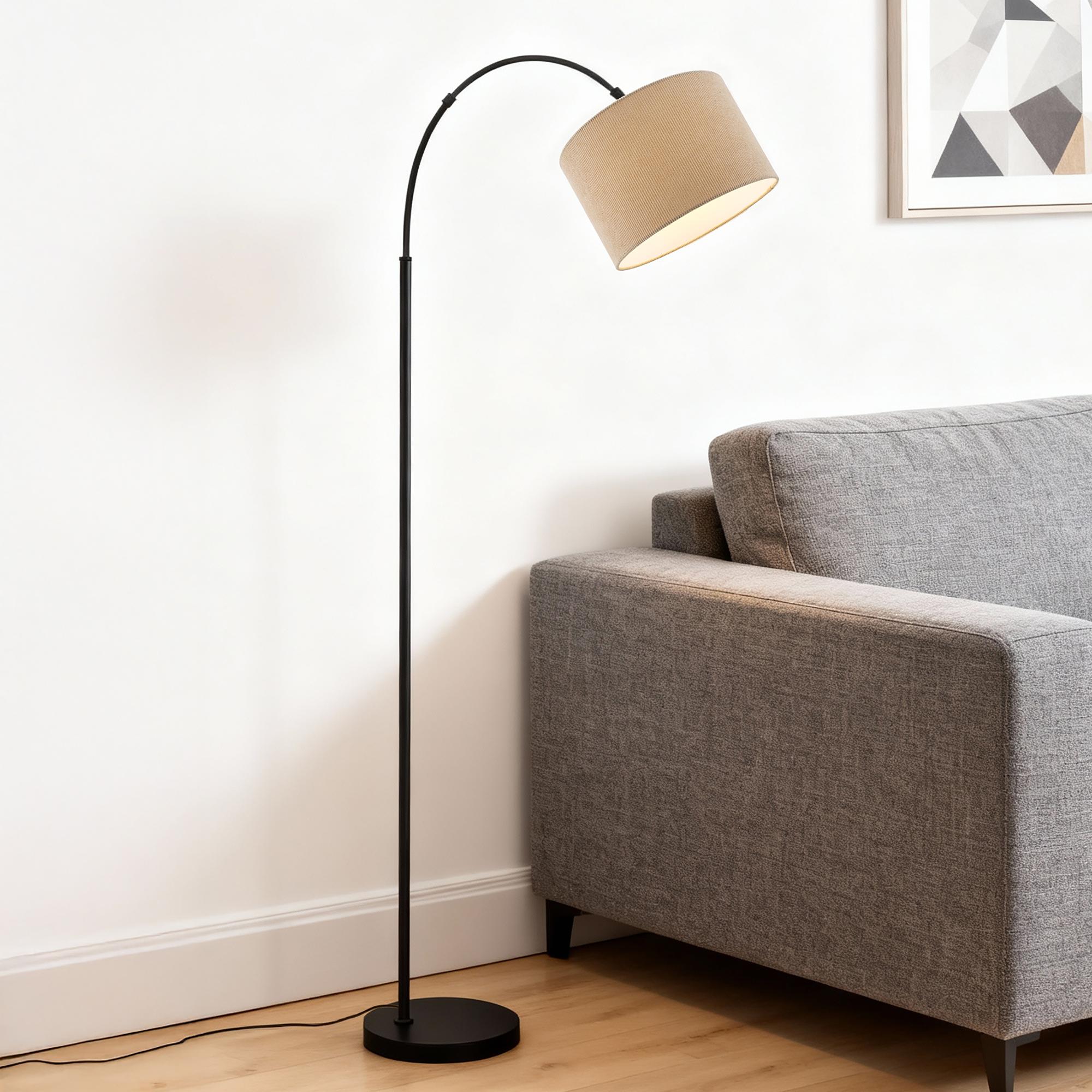 Coning Stehleuchte 1-flammig Samt Hellbraun  0