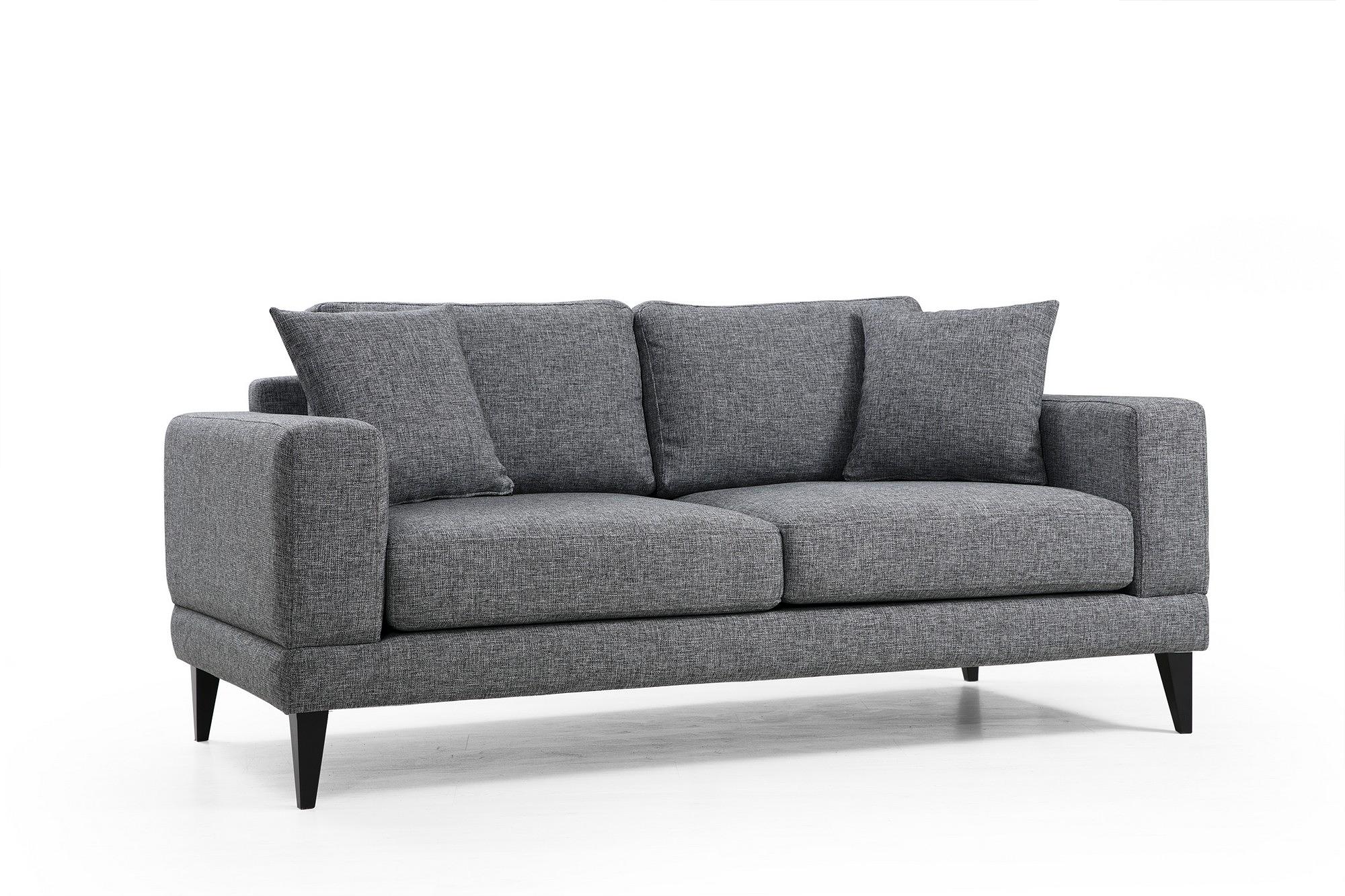 Nordic 2-Seater Sofa Grey 4