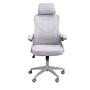 Swiveling office chair fabric gray 1
