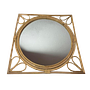 Rattan Spiegel Gold 49x49cm 0