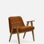 366 Sessel Holz Textil Rot 0