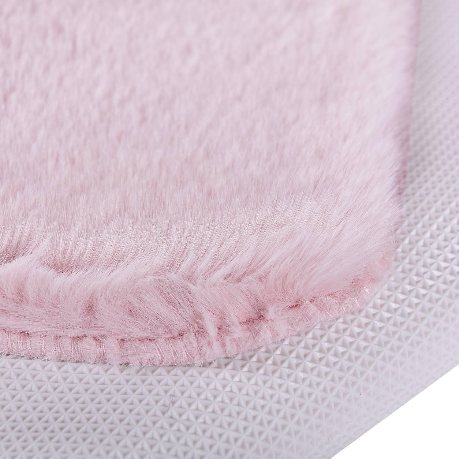 Shaggy rug Sara II Pink Ø 90cm 1